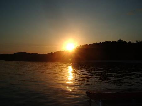 sonnenuntergang vom boot aus!