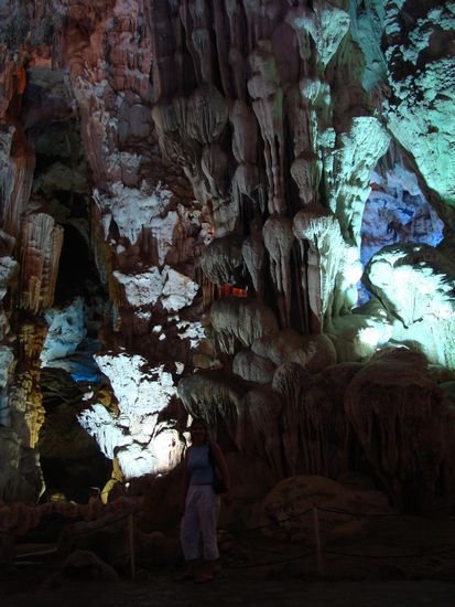 kleine Dane in grosser Hoehle