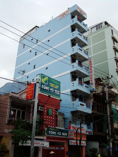 wir uebernachteten in einem typischen "schmalbau" Haus
