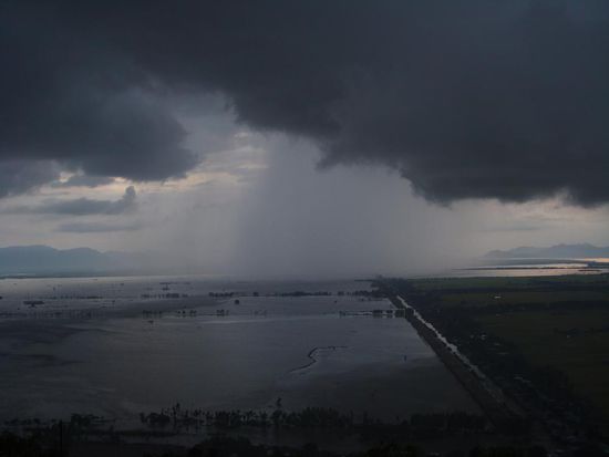 Diese Regenfront kam direkt auf uns zu!