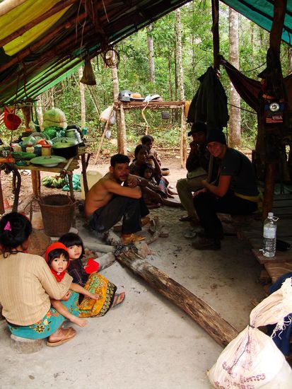 unser Phnom Guide mit seiner Familie