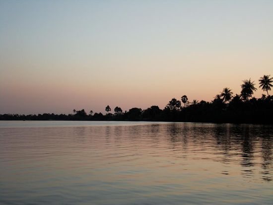 Sonnenuntergang auf dem Boot