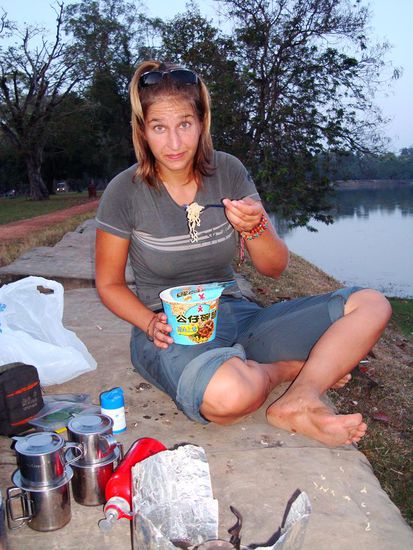 Sunset- Dinner vor dem Angkor Wat