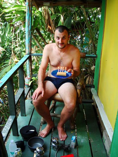 beim zMorge auf unserer kleinen Terasse