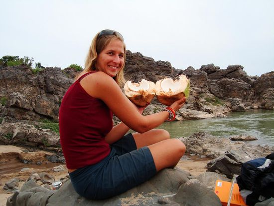 Nach 30 min Prozedur hatte Dane eine Coconut sogar aufgebracht!