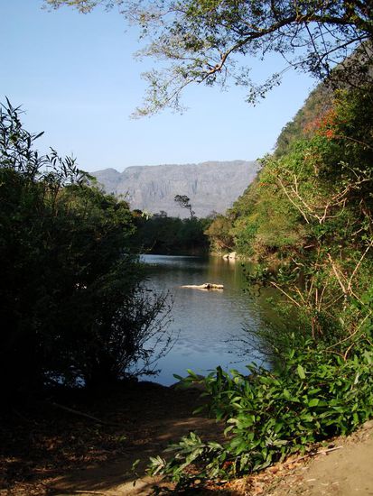 Unser privates Badeplaetzchen am Fluss!