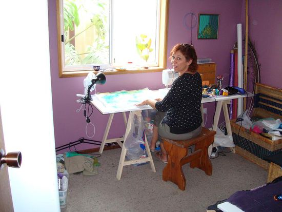 Jeanette bei ihrem Hobby