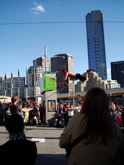 Einer der vielen Strassenkuenstler
