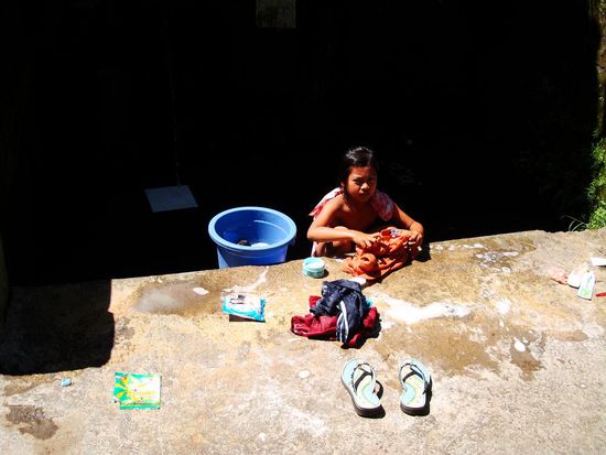 Auch in Ubud wird gewaschen 