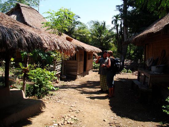 Dane wird erklaert, wie sie die Daecher machen.