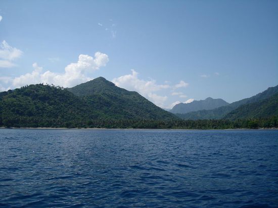 Lombok vom Boot aus