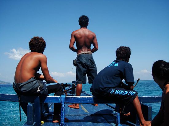 Mit der Divecrew unterwegs.