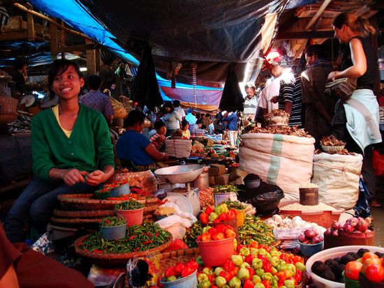 Immer wieder schoen diese Farben auf einem Market!