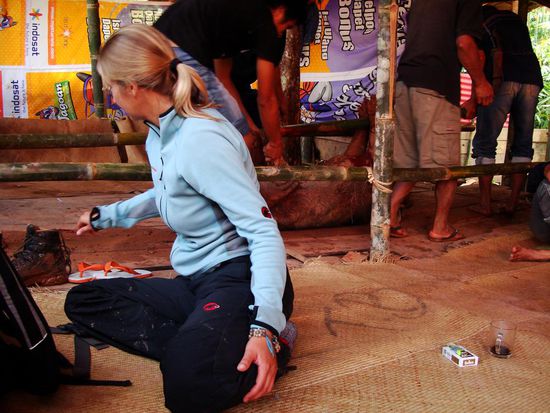 Schuhe in Sicherheit.