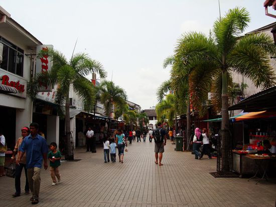 Fussgaengerzone in Kuching