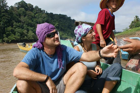 ...aber nicht bevor es eine Ladung Reiswein gegeben hat 