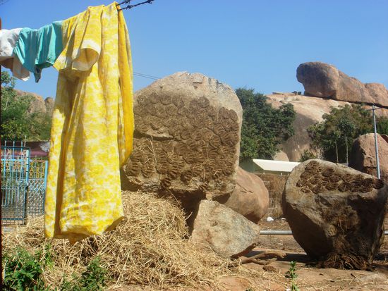 Typisch indisch unkompliziert...hauptsache Trocken...frische Waesche und Kuhscheisse