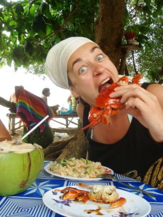 ...und Krebseessen...Hasen haben wir trotz dem Namen Rabbit-Island keine gefunden..keine Ahnung weshalb sie diese nicht auf crab-island getauft haben..