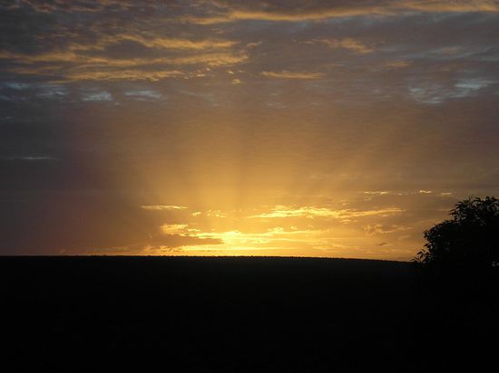 Und der Sonnenuntergang dort