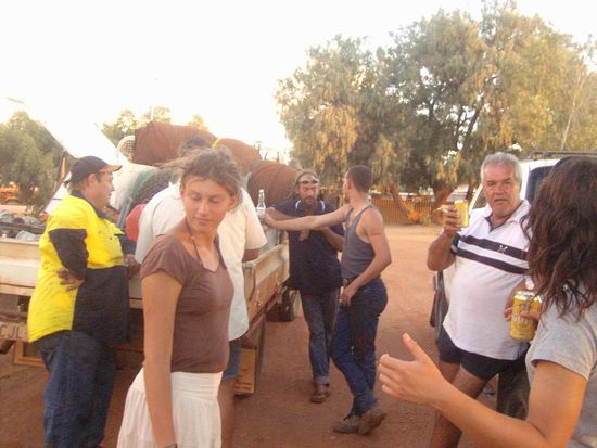 Die Trucker bei unserer "Rettet den Kuehlschlauch"-Aktion