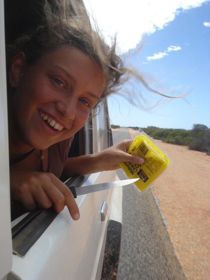 Da ist uns der Kaese geschmolzen und mussten den Saft loswerden..