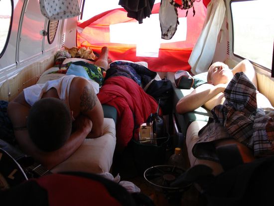 So sah es hintem im Van aus