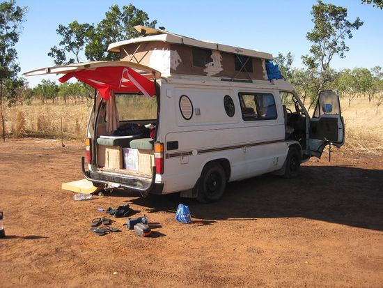 Do oben haben wir geschlafen