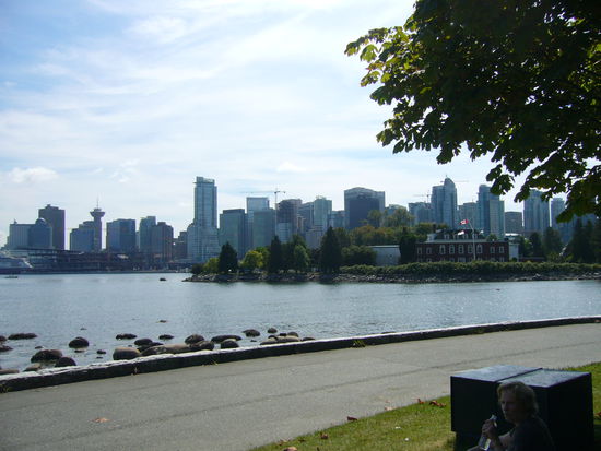 Blick auf Vancouver vom Park aus