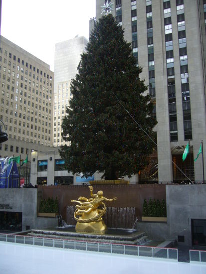 Der weltberuehmte Weihnachtsbaum vor'm Rockefeller