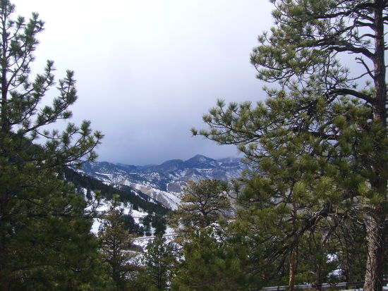 Schneesturm in den Bergen