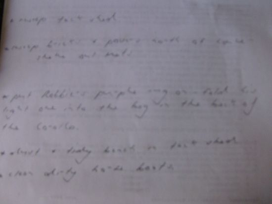 so schaut ein Ausschnitt aus einer  typischen Amanda-Arbeitsauftragsliste aus:
* sweep tock shed
* ...