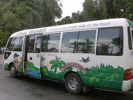 Gus is always driving on the bright side of the road! 