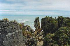 Felsformationen und raue See!!(Pancake Rocks)