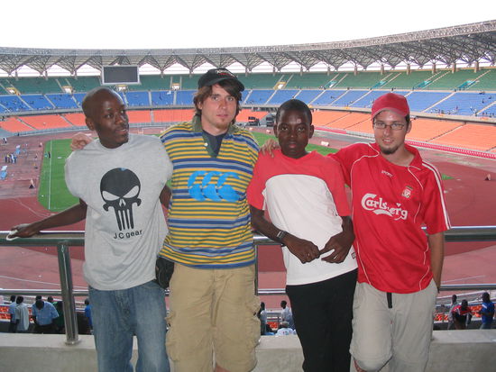 Jan, Alex und die Abdul-Aziz Brueder im 
Nationalstadion