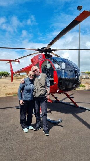 Airborne Aviation Helikopterflug. Ohne Türen!