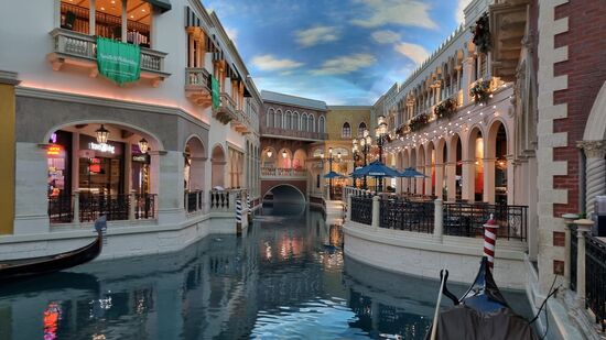 Im Venetian. Künstliche Kanäle.