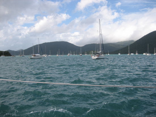 Die Sonne kämpft mit den Wolken