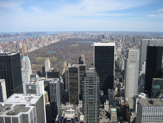 Auf dem Rockefeller Center -
ist der Central Park nicht riesig???!