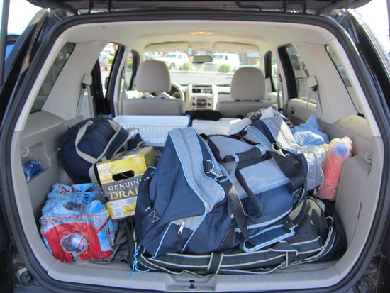 Gut, dass wir so ein großes Auto gemietet haben....