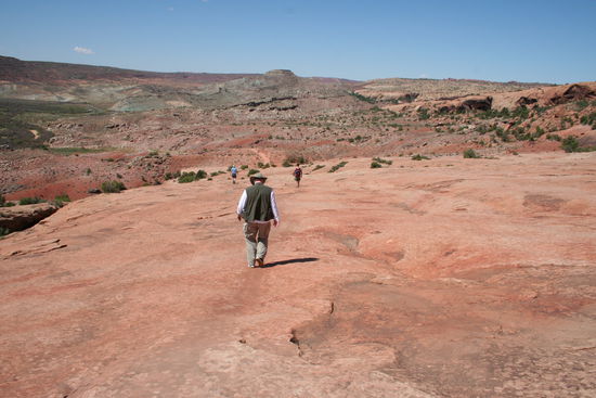 Immer bergauf in glühender Hitze...