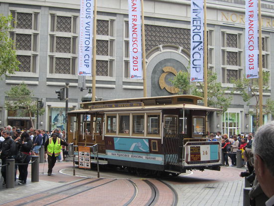 Die Cable Car wird gewendet...