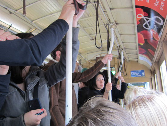 Überfüllte Cable Car...