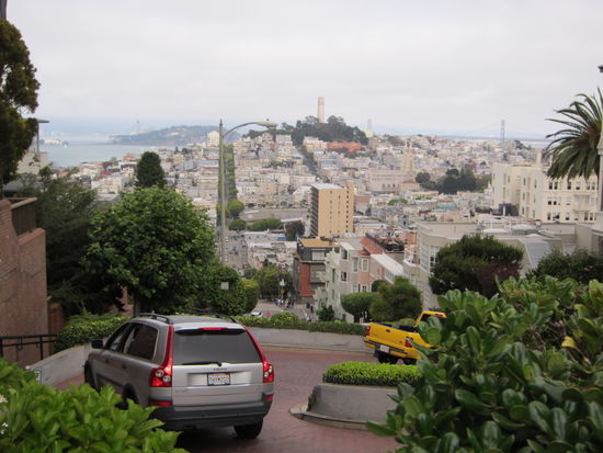Fahrt die Lombard Street herunter