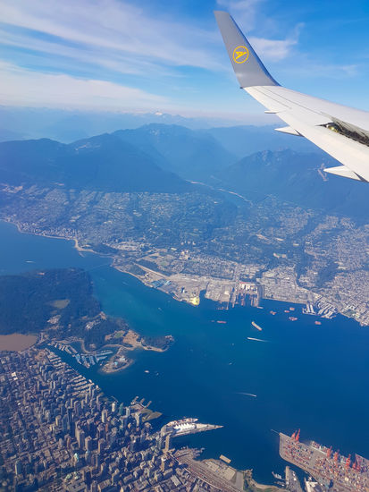 Blick von oben auf Vancouver