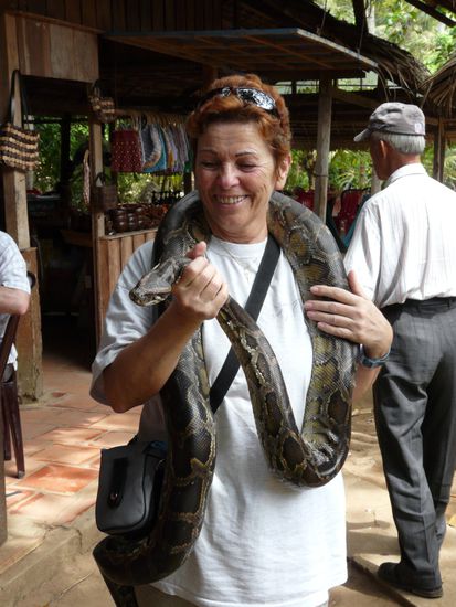 Renate mit dem 3-Meter-Python