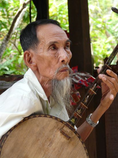 Musiker im Mekong-Delta