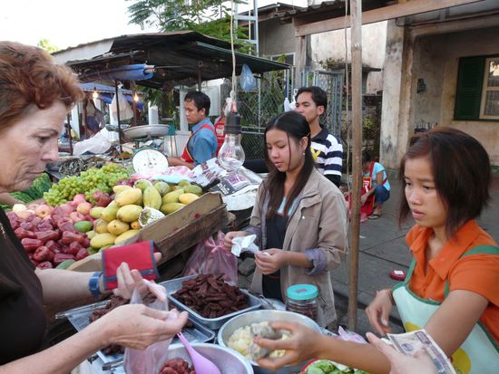 Abendmarkt in Vientiane
