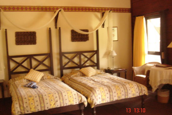 Das war dann unser Chalet von innen. Die Zimmer waren geschätzte 5 m hoch.