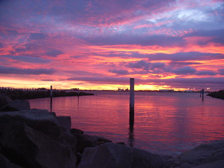 Tauranga- Sonnenaufgang am Angelplatz