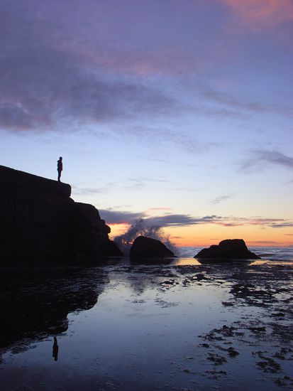 Sonnenuntergang in Greymouth